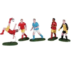 Lemax Village Collection Figurines* Playing Soccer, Set Of 5 #02961