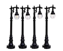 Lemax Village Collection Lighted Accessories* Antique Street Lamp, Set Of 4 #94993