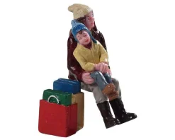 Lemax Village Collection Figurines* Christmas Shopping Break, Set Of 2 Figurines #92766