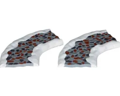 Lemax Village Collection Accessories* Stone Road - Curved, Set Of 2 #34663