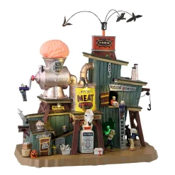 Lemax Village Collection New For 2023* Mystery Meat Canning Co., With 4.5V Adaptor #35008