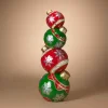 Gerson International Tabletop Items*Lighted Stack Of Red And Green Christmas Ornaments