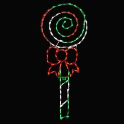 Brite Ideas Lawn And Outdoor Decor*Lollipop Swirl Red Green And White #Led-Pop2