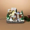 Gerson International Village Scenes*Musical Christmas Holiday Lighted Ski Village With Moving Figures