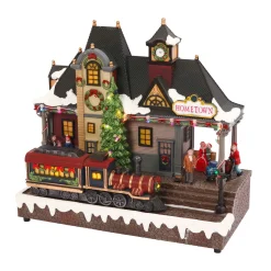 Gerson International Village Scenes*Musical Christmas Holiday Village With Lighted Train Station