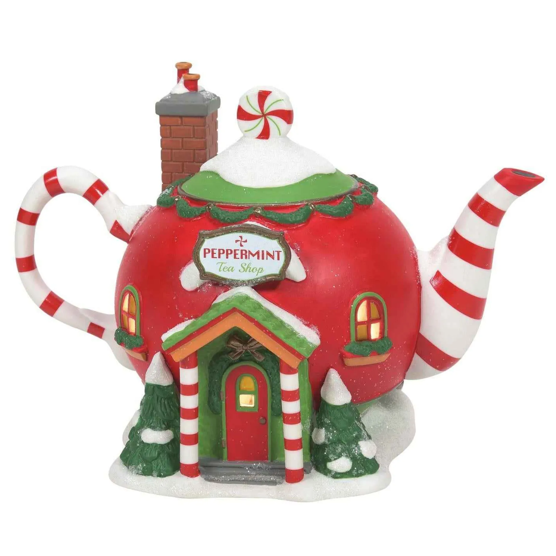 Enesco Department 56*North Pole Village Peppermint Tea Shop #6011406