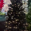 Puleo International Pre-Lit Trees* 4.5Ft Evergreen Spruce Shiny Black Tree #114-Esbk-45Lwf3K250