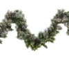 Puleo International Garlands* 9Ft Flocked Schenectady Fir Garland In Clear #114-Scf-9/12C1