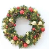 Puleo International Wreaths* 30In Pre-Lit Fairfield Flocked And Decorated B/O Wreath With Warm White Led Lights #114-Fgg1-30Wblw07