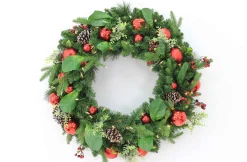 Puleo International Wreaths* 30In St. Nicholas Decorated Wreath In Clear #114-Jx06-30Wc1