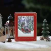 Arys Imports Snow Machines*Red Snowing Christmas Book With Santa
