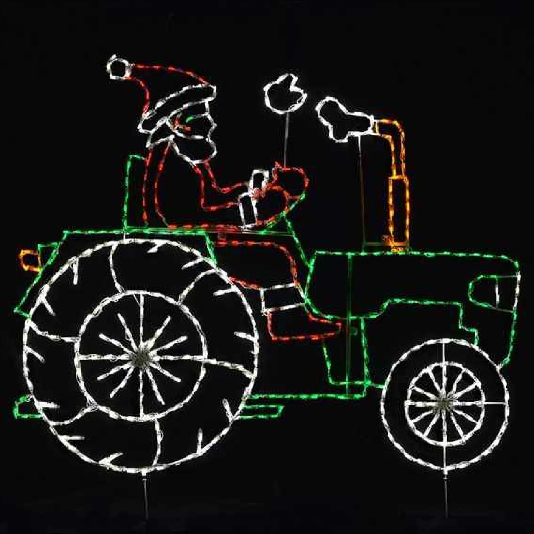 Brite Ideas Lighted Displays*Santa On Tractor #Led-Trctr