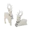 Gerson International Tabletop Items*Set Of 2 Assorted Deer Figurines With Scarves