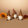 Gerson International Tabletop Pieces*Set Of 3 Autumn Sunflower Harvest Gnome Figurines