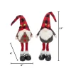 Gerson International Tabletop Items*Set Of 2 Christmas Holiday Gnome Figurines, Black Red Gingham