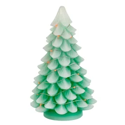 Gerson International Tabletop Items*Set Of 2 9.05-In H Battery- Operated Lighted Green Christmas Tree With Color Changing Led Lights