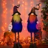 Gerson International Tabletop Pieces*Set Of 2 Lighted Whimsical Halloween Gnomes With Flexible Legs
