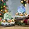 Gerson International Tabletop Items*Set Of 2 Musical Light Snow Globe With Christmas Village Scene