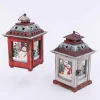 Gerson International Tabletop Items*Set Of 2 Rustic Farmhouse Christmas Holiday Snowmen Lanterns