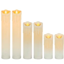 Gerson International Ligthed Items*Set Of 6 Spooky Floating Halloween Candles With Remote, Timer