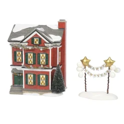Enesco Department 56*Snow Village Ready For New Year's Eve, Set Of 2 #6011424