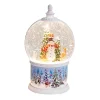 Arys Imports Waterglobes & Lanterns*Snowball Winter Scene Base With Led Light Up Snowman And Deer Scene Spinning Glitter Waterglobe