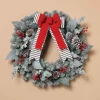 Gerson International Lawn And Outdoor Decor*Snowy Pine Christmas Wreath With Red Berries, Pinecones, Bow