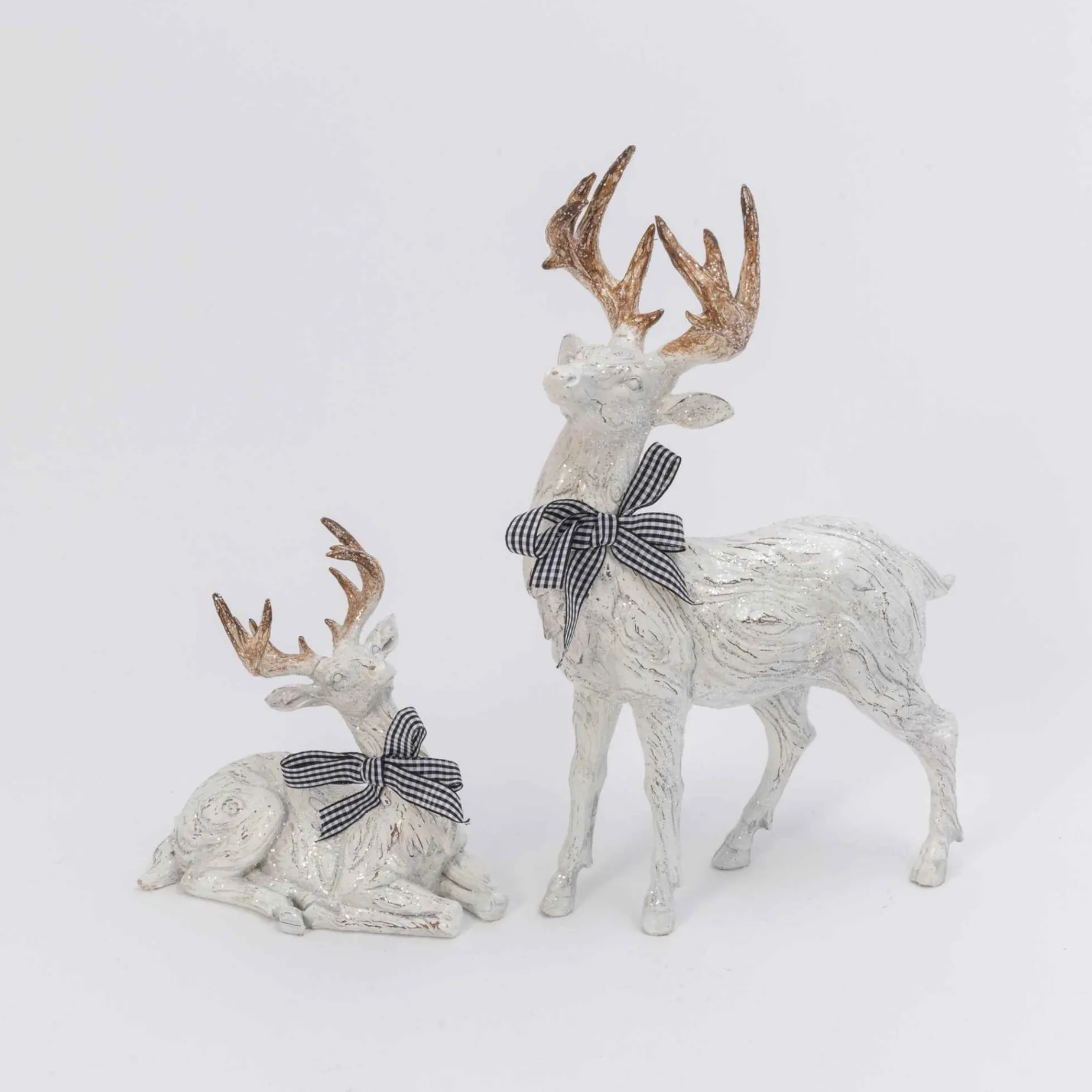 Gerson International Tabletop Items*Traditional Christmas Decor White Gold Reindeer Table Accent